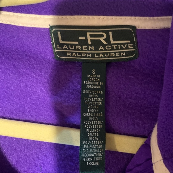 Lauren Active Ralph Lauren Purple Fleece Pullover sz S - Picture 6 of 6